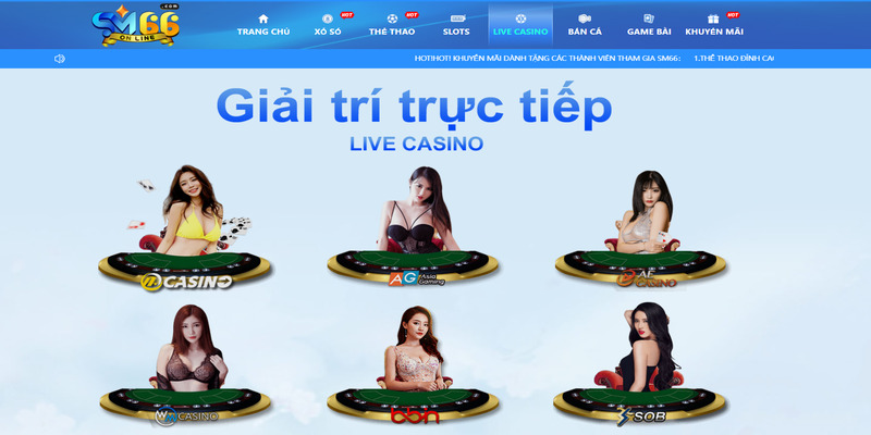 Live Casino hấp dẫn tại Sm66