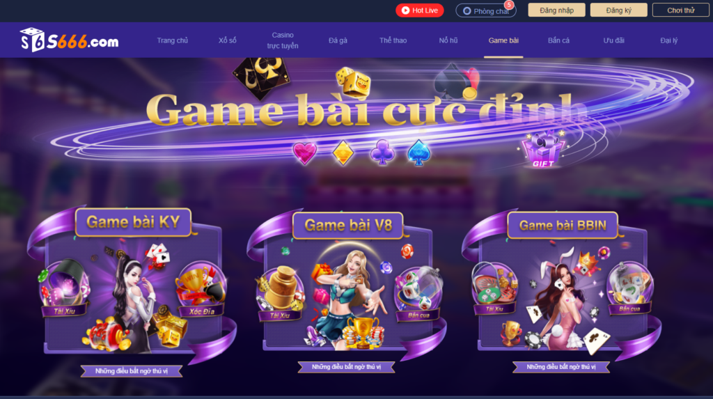 Giới thiệu về game bài đổi thưởng tại s666